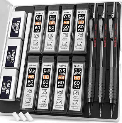 Nicpro 0.5 mm Mechanical Pencils Set by Nicpro