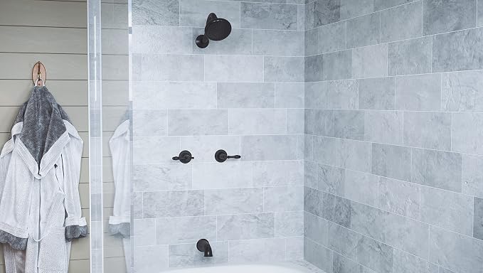 Design House Tub And Shower Faucet Set, Two-Handle Design, Water-Saving Efficiency, Easy-Install, Matte Black, 4-Pieces In Set, 595686 - Image 6