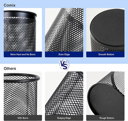 Comix Pen Holder Desk Organizer, Wire Mesh Pencil Cup - Image 6