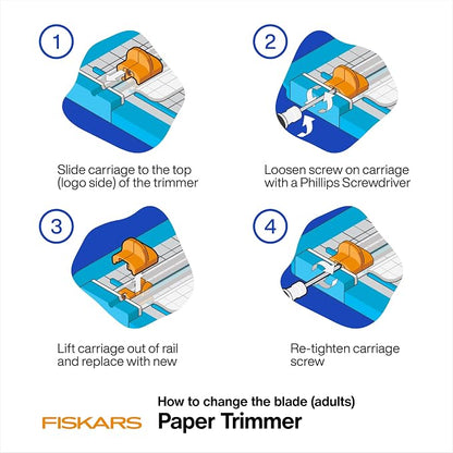 Fiskars Kids Junior Paper Trimmer – Turquoise Safe and Easy Paper Cutter - Image 9