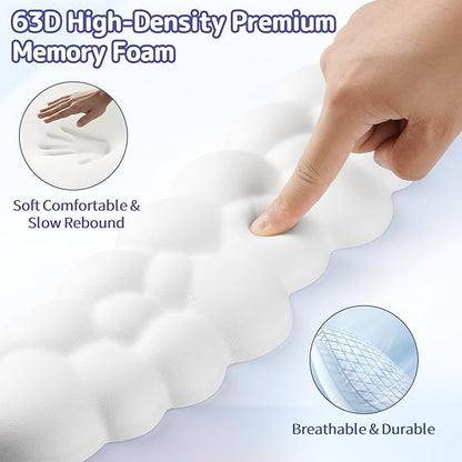 Sushret Cloud Wrist Rest Keyboard, Cloud Keyboard Wrist Pad Set - Image 4