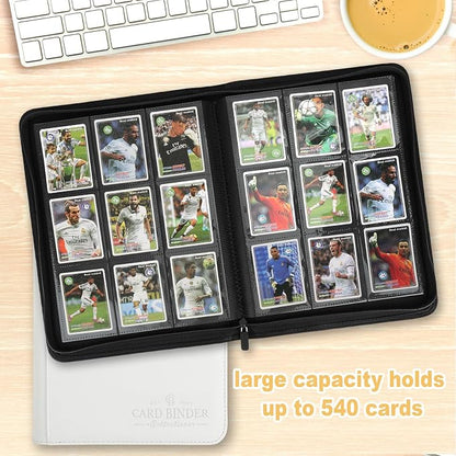 9 Pockets Card Binder, Premium Zip Trading Card Binder, 540 Double Sided Pocket - Image 3