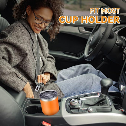 30 oz Tumbler with Lid Stainless Steel Tumblers Vacuum Insulated Cup Reusable Powder Coated Travel Mug Double Wall Leak Proof Portable Cups Keep Cold Drinks for 12 Hours, Orange, 1 Pack - Image 2