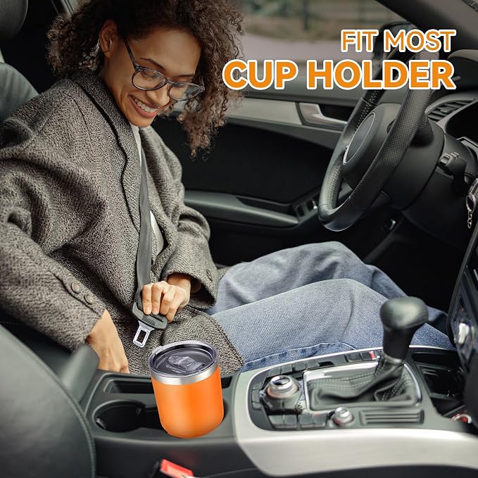 30 oz Tumbler with Lid Stainless Steel Tumblers Bulk Vacuum Insulated Cup Reusable Powder Coated Travel Mug Double Wall Leak Proof Cups Keep Cold Drinks for 12 Hours Orange, Set of 8 - Image 2