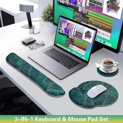 Mouse Pad with Wrist Rest Set, 3-in-1 Wrist Support Mousepad Set, Gaming Mat - Image 2