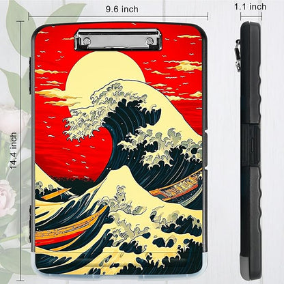 Red Sky Waves A4 Clipboard - Image 3