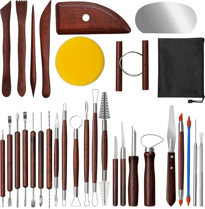Amrules Clay Tools Kit, Practical Polymer Clay Sculpting Tools Kit, Air Dry by Amrules