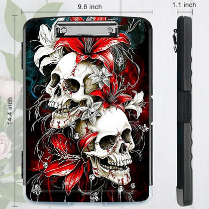 Red Lily Skull A4 Clipboard - Image 3