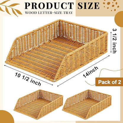 Yeaqee 2 Pcs Paper Tray Organizer - Image 2