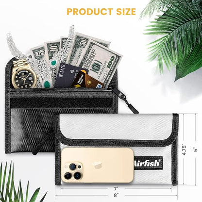 Fireproof Wallet, 5 x 8 inches, Waterproof Cash Bag - Image 5