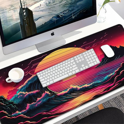 Mouse Pad, 31.5x15.7 inch Large Extended Computer Keyboard Mouse Mat, Water - Image 7