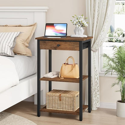 Gewudraw Printer Stand with Storage Drawer, 3-Tier Under Desk Printer Table - Image 7