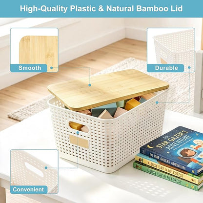 Bagnizer 2 Pack Tall Plastic Storage Bins - Image 2