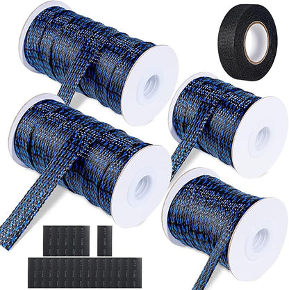 132 ft Expandable Braided Cable Sleeve Wire Loom PET Wire Sleeving，Wrap by GYHCHJDZ