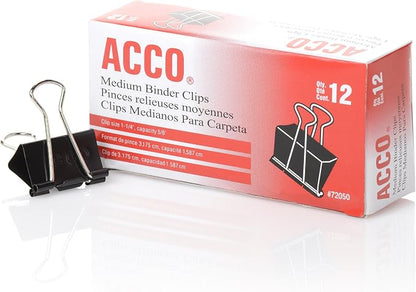 ACCO Binder Clips, 12 per Box, 2 Boxes - Image 4