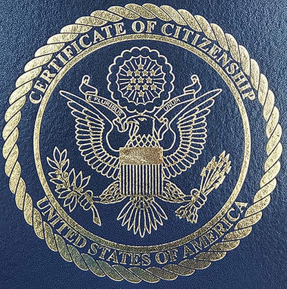 US Naturalization and Citizenship Certificate Holder. Gold American Eagle - Image 4