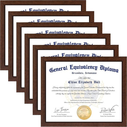 FIXSMITH 8.5x11 Diploma Frame, 6 Pack Certificate Frame by FIXSMITH