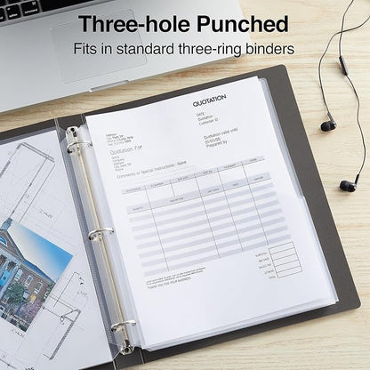 Staples Poly Binder Pocket, 3‑Hole Punched – 5/Pack - Image 4