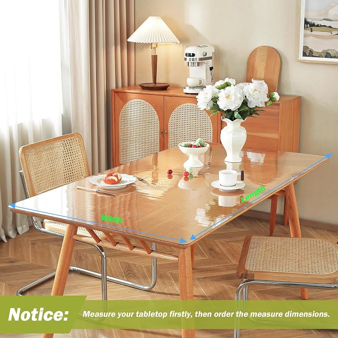 OstepDecor Clear Table Cover Protector 18 x 30 Inch, 1.5mm Thick Plastic Table - Image 7