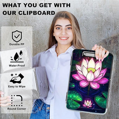Pink Lotus Flower A4 Clipboard - Image 2