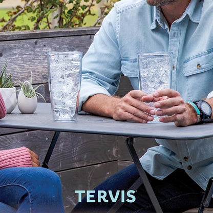 Tervis Clear & Colorful Lidded Made in USA Double Walled Insulated Tumbler Travel Cup Keeps Drinks Cold & Hot, 24oz, Yellow Lid - Image 7