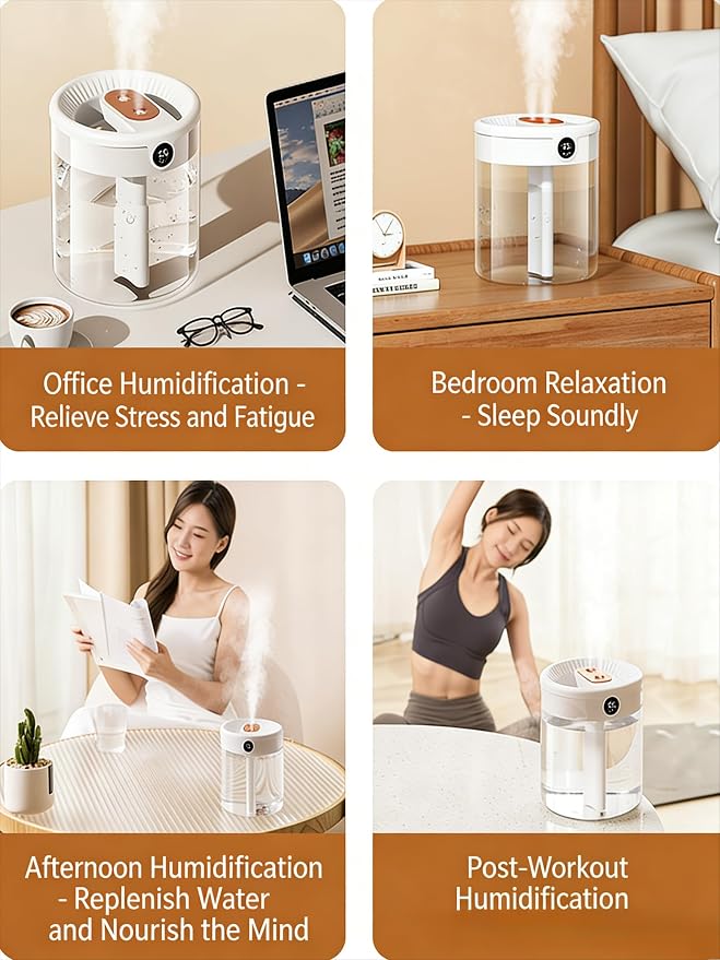 Dreramzy Humidifiers 2026 2L Smart Dreamzy Humidifier for Bedroom Office (Pink) - Image 5