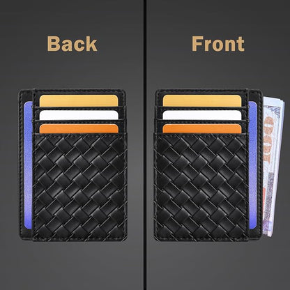 Travelambo Front Pocket Minimalist Leather Slim Wallet RFID Blocking Medium Size - Image 2