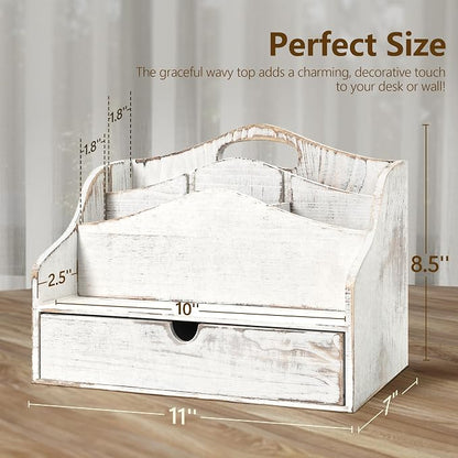 Pine Wooden Mail Organizer for Desk - Image 2