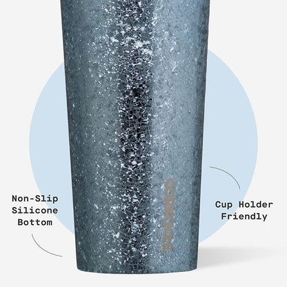 Corkcicle Cold Cup - Triple Insulated Tumbler with Straw - 12 Hours Cold - Leak-Resistant Lid - Easy Grip - Non-Slip Bottom - Summer Drinkware Gift - Keeps Drinks Ice Cold - 24 oz - Ice Breaker - Image 5