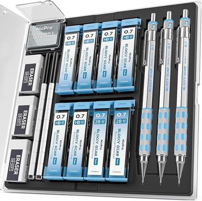 Nicpro Blocky Gear Mechanical Pencils 0.7 mm by Nicpro