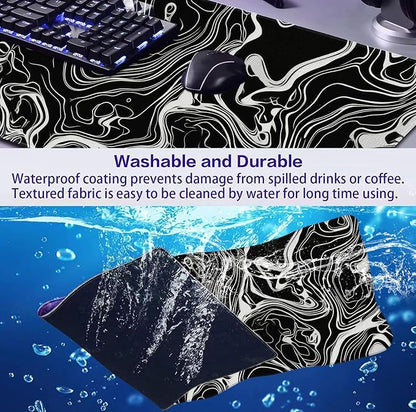 Marble Patterned XL Gaming Mouse Pad, Suitable - Image 6