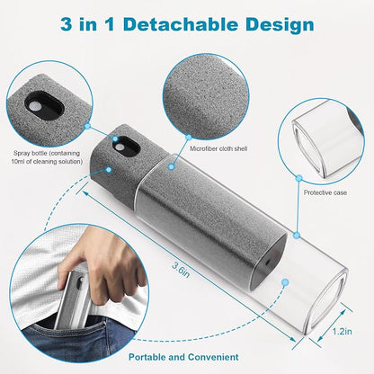 4 Pack Screen Cleaner 3-in-1 Touchscreen Mist Cleaner Spray and Microfiber - Image 2