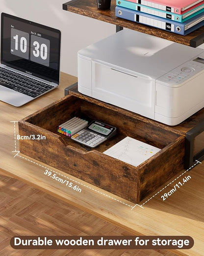 IBUYKE 2 Tier Desktop Printer Stand, Printer Table - Image 4