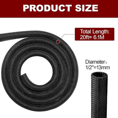 Automotive Wire Loom High Temperature Braided Wire Loom, Split-Sleeve Heat - Image 5