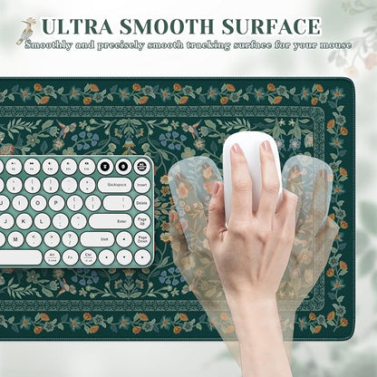 iCasso Green Aesthetic Flower Mouse pad - Image 3