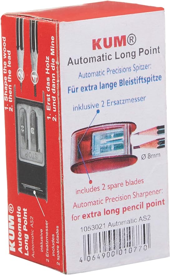 Kum AS2, Two Hole Automatic Long Point Pencil Sharpener, Mfg Part Number 1053021 - Image 4