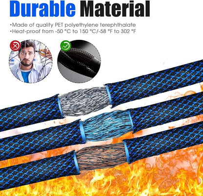 Tatuo 151 ft Expandable Braided Cable Sleeve Multi Size Braided Wire Sleeve - Image 4