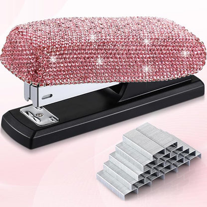 Yexiya Pink Sparkle Bling Stapler by Yexiya