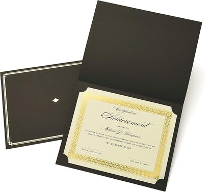 Gartner Studios Certificate Kit, 60 Black Holders + 60 Papers, Quality ivory - Image 6