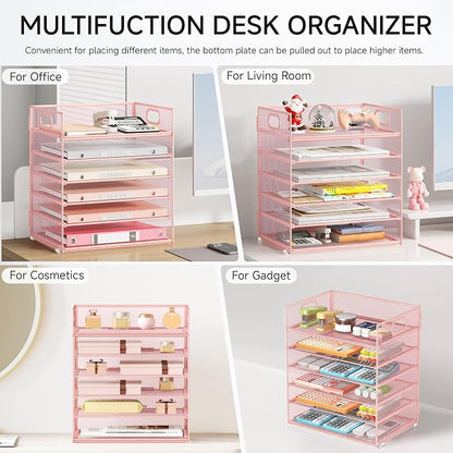 6 Tray Paper Organizer Letter Tray - Image 5