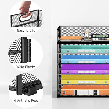 6 Tray Paper Organizer Letter Tray - Image 3