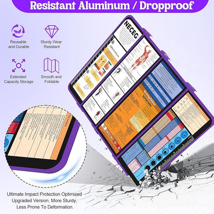 Nursing Clipboard Foldable, 4-Layers Aluminum, Pocket Size, Pen Clip, Gift - Image 6