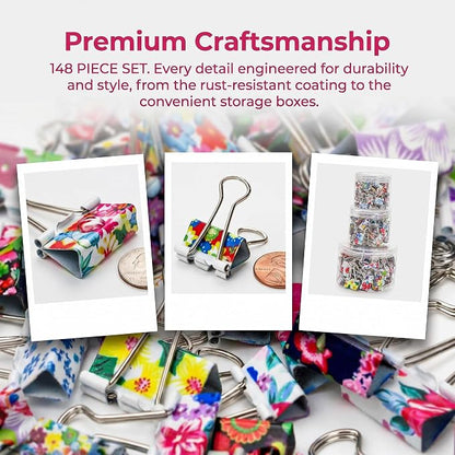 Fasmov 148 Pcs Cute Binder Clips - Image 5