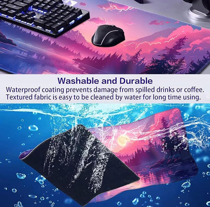 Sunset Mountain Landscape Extended Mouse Pad Game Office Sewing Table Mat | - Image 6
