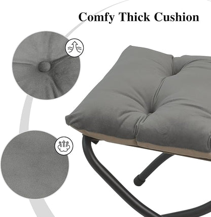 15" Folding Ottoman, Foldable Footrest Stool, Small Foot Stool - Image 5