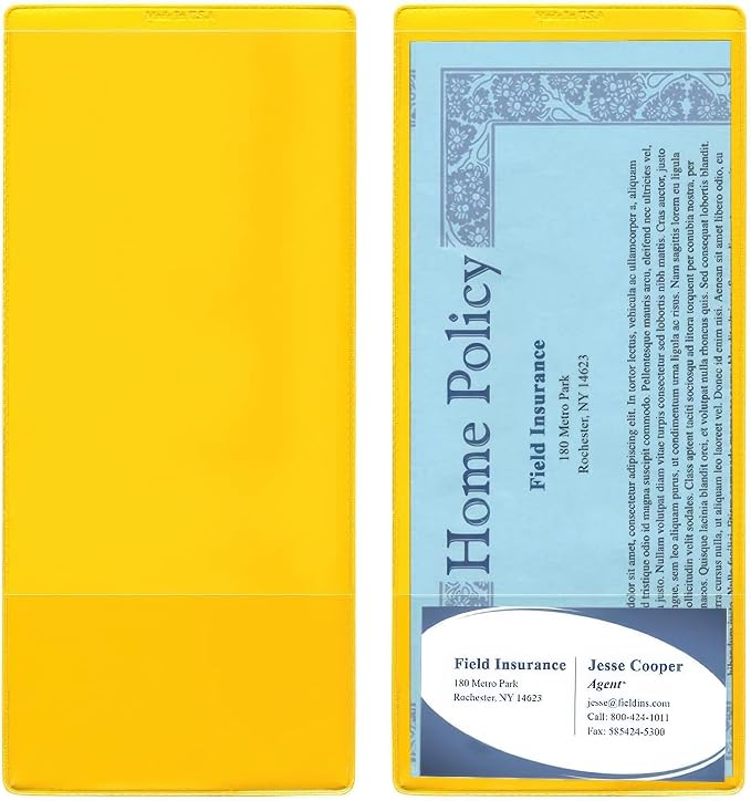 StoreSMART - Yellow Plastic Policy Holders - 100 Pack - INS30-Y-100 by StoreSMART