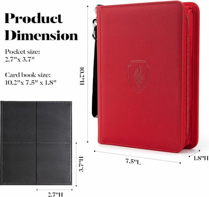 Fabmaker Premium 4 Pocket Zip Card Binder, Trading Card Binder - Image 6