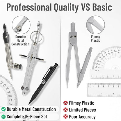 Mr. Pen- Geometry Set, 15 Piece Set - Image 7