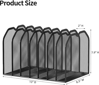FANXIYQ Black 7-Section File Folder Organizer - Image 3