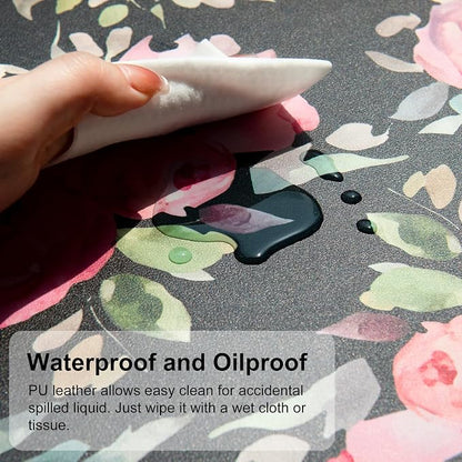 QiyI Large Mouse Pad, Floral Desk Mat - Image 3